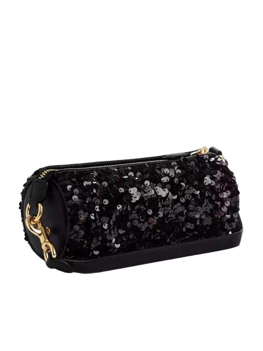 Coach Nolita Black Sequin Barrel Mini Bag NWT - Picture 2 of 6